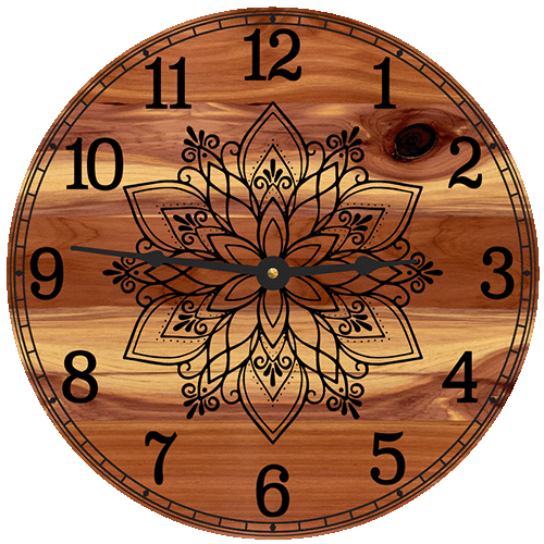 Floral Mandela Clock