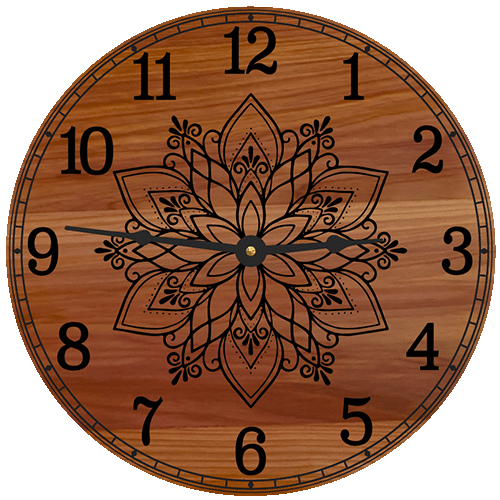 Floral Mandela Clock