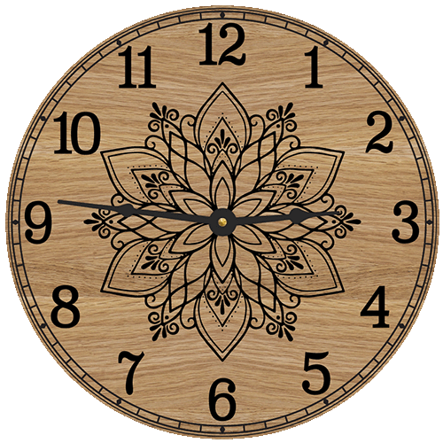 Floral Mandela Clock