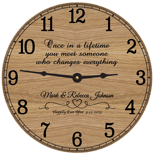 Once In a Lifetime Wall Clock (Personalized)