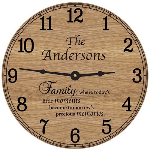 Today's Little Moments Wall Clock (Personalized)