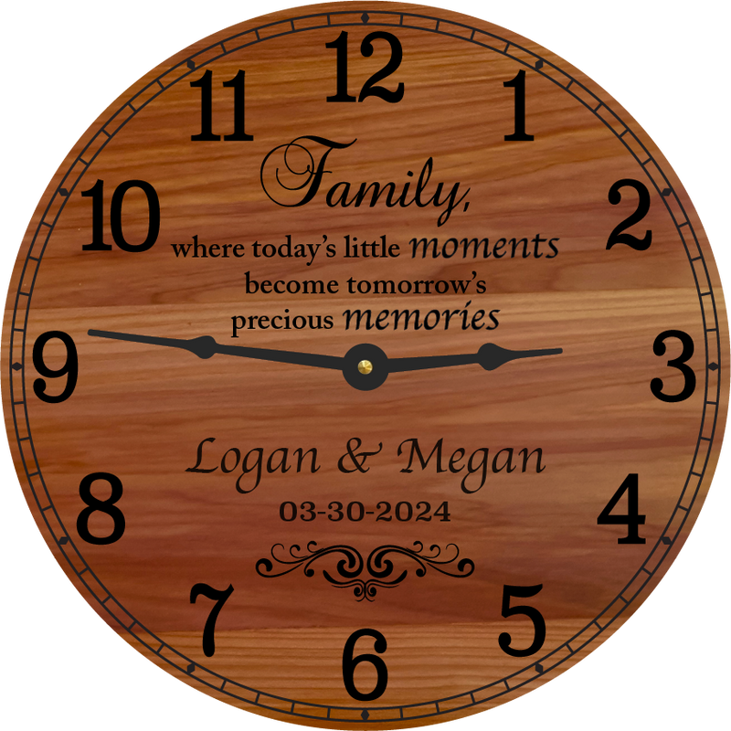 Today's Little Moments v2 Wall Clock (Personalized)