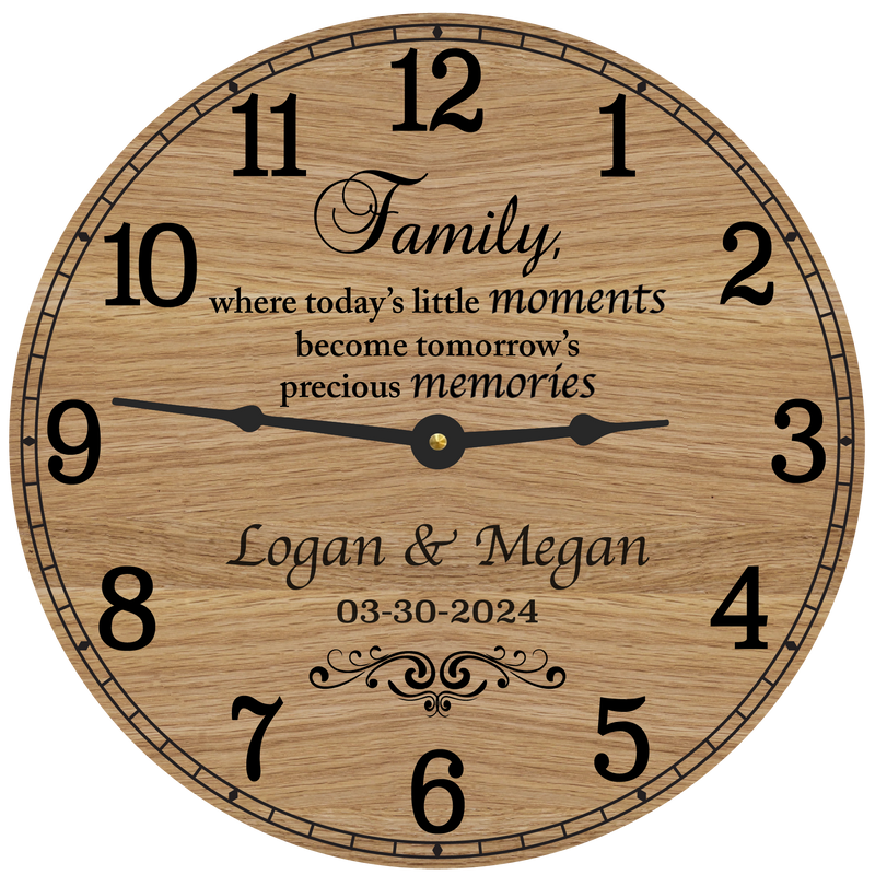 Today's Little Moments v2 Wall Clock (Personalized)