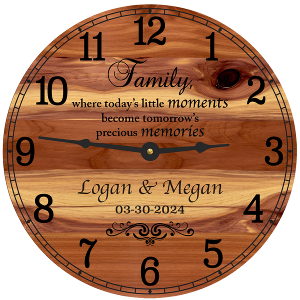 Today's Little Moments v2 Wall Clock (Personalized)