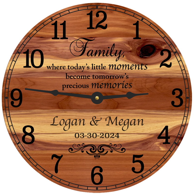 Today's Little Moments v2 Wall Clock (Personalized)