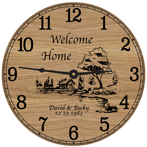 Welcome Home Wall Clock (Personalized)