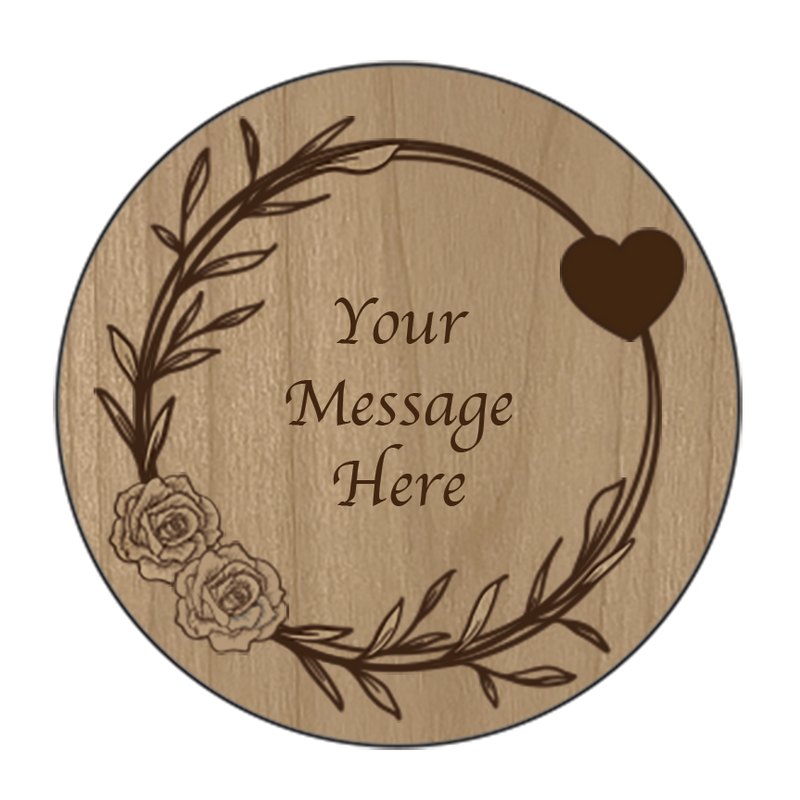 Choose from one of our fun designs and add your own message to your custom wooden magnet.  Made from high quality cherry wood.