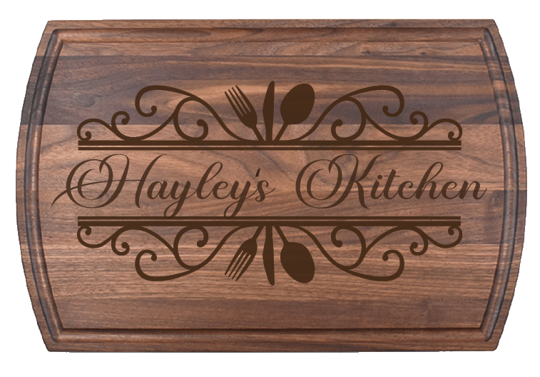 The Cook's Kitchen Charcuterie Board makes a memorable gift for weddings, housewarmings, corporate recognition, or other special occasions. Truly unique, this premium hardwood board is easy to maintain. Its lasting beauty makes it one of our top-selling gifts.  Dimensions:  10 1/2" x 16" x 3/4"