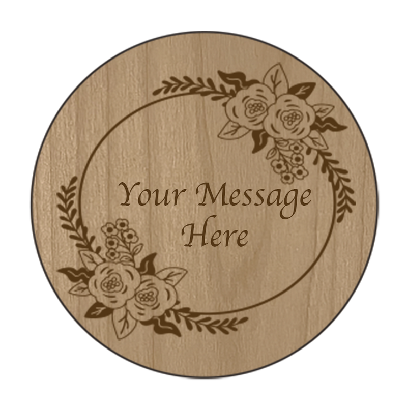 Choose from one of our fun designs and add your own message to your custom wooden magnet.  Made from high quality cherry wood.